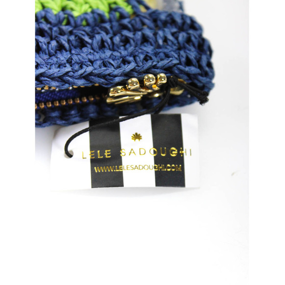 Lele Sadoughi Crochet Granny Square Pouch Bag NEW - Picture 7 of 8